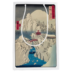 Sac Cadeau Moyen Utagawa Hiroshige - Neige sur le mont Haruna