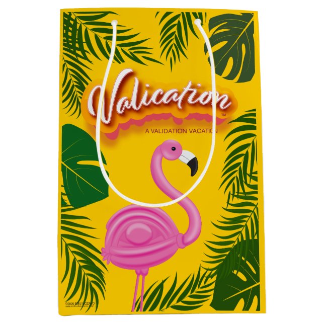 Sac Cadeau Moyen Vacances de validation Pinky (Devant)