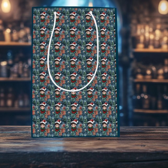 Sac Cadeau Moyen Vacances magiques (Christmas Wizard Gift Bag)