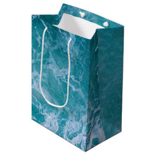 Sac Cadeau Moyen Vagues profondes de l'océan bleu
