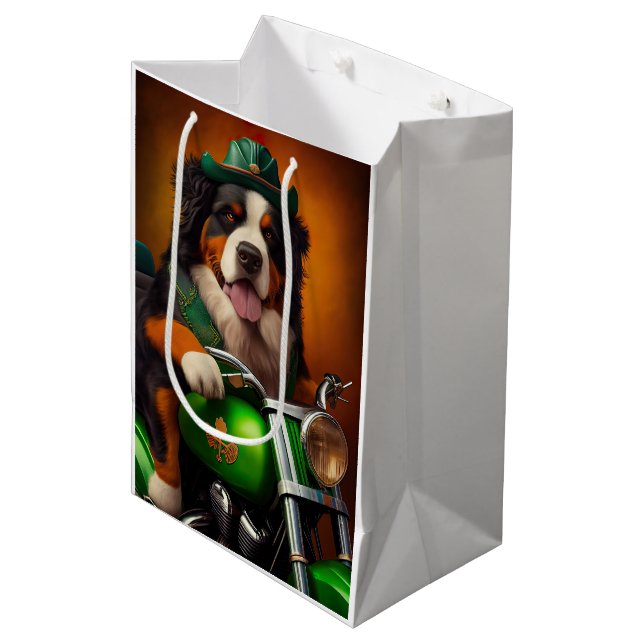Sac Cadeau Moyen Vélo de randonnée bernois Saint-Patrick (Devant Angle)