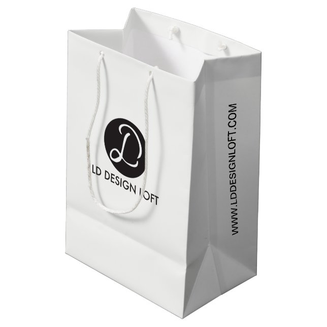 Sac Cadeau Moyen Vente en vrac Conception personnalisée Logo d'entr (Dos Angle)
