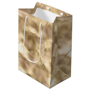 Sac Cadeau Moyen Verre d'or au champagne assez élégant