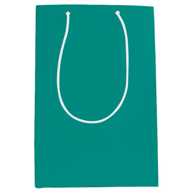 Sac Cadeau Moyen Vert sarcelle uni (Devant)