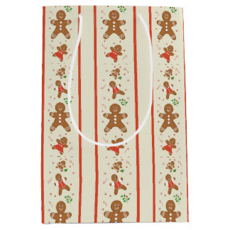 Sac Cadeau Moyen Vickie’s Gingerbread Parade-Cream Gift Bag