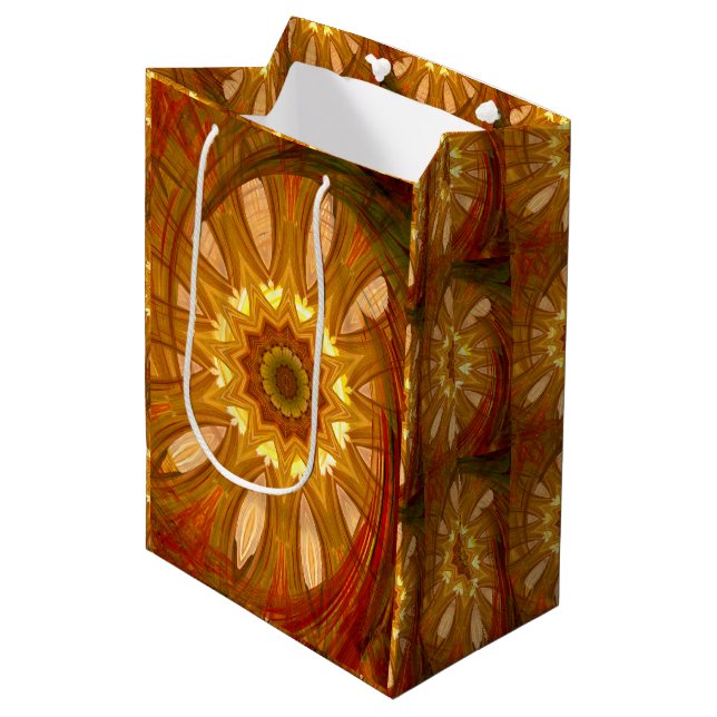 Sac Cadeau Moyen Victorian Peony Swirl (Devant Angle)