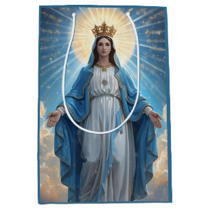 Sac Cadeau Moyen Vierge bleue Marie Céleste
