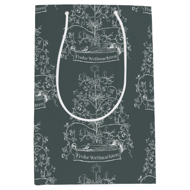 Sac Cadeau Moyen Vieux-Monde Noël traditionnel (Devant)