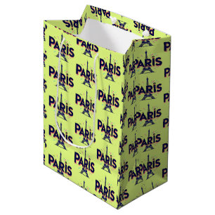 Sac Cadeau Moyen Ville lumière : Téméraire Paris Typographie Art