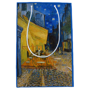 Sac Cadeau Moyen Vincent van Gogh - Café Terrasse en soirée