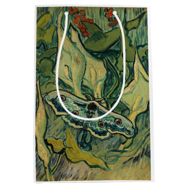 Sac Cadeau Moyen Vincent van Gogh - Giant Peacock Moth (Devant)