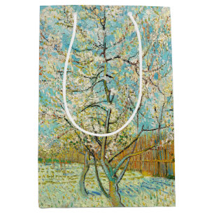 Sac Cadeau Moyen Vincent van Gogh - Poche rose en fleurs