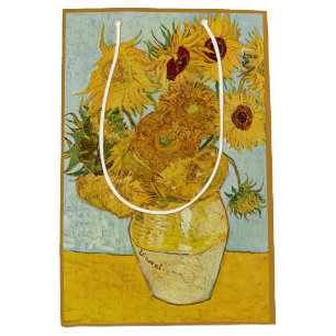 Sac Cadeau Moyen Vincent Van Gogh - Vase avec douze tournesols