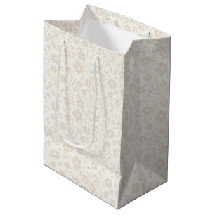Sac Cadeau Moyen Vintage Bloom Soft Linen - Neutre