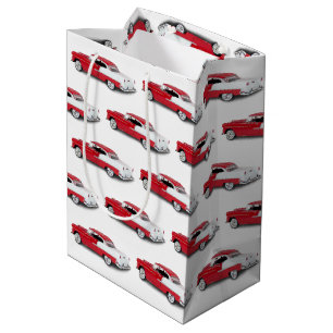 Sac Cadeau Moyen Vintage Chevy rouge et blanc 1955