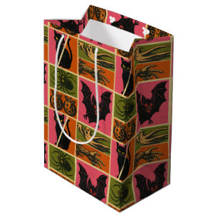 Sac Cadeau Moyen Vintage Motif Halloween
