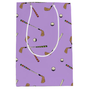 Sac Cadeau Moyen Vintage rétro clubs de golf golfeur ballons motif 