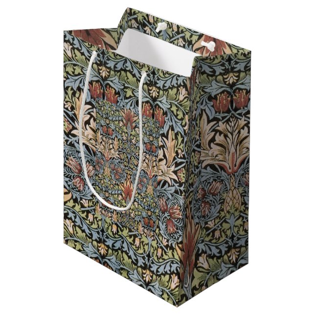 Sac Cadeau Moyen Vintage William Morris (Devant Angle)
