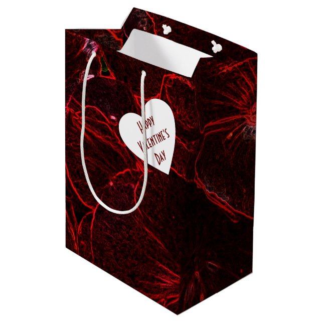 Sac cadeau moyen Violales Rouge Néon (Dos Angle)