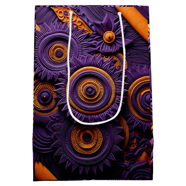 Sac Cadeau Moyen Violet vibrant African Luxe (Dos)