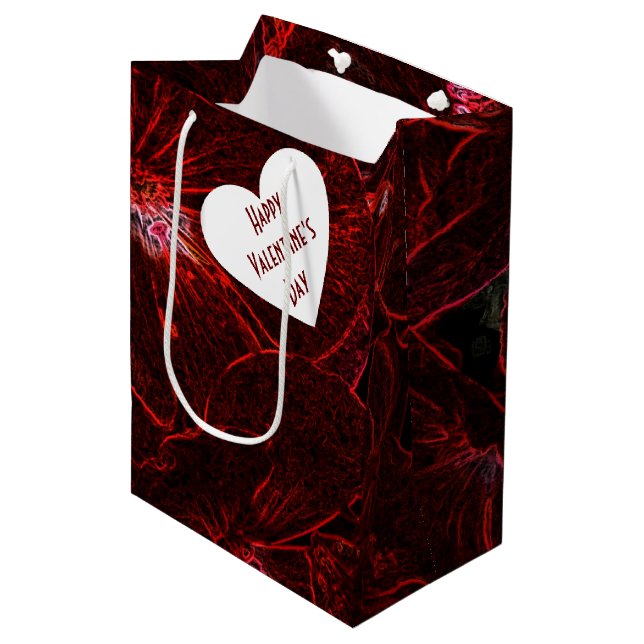 Sac Cadeau Moyen Violons rouges de Neon (Devant Angle)
