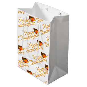 Sac Cadeau Moyen Vœux élégants de Thanksgiving