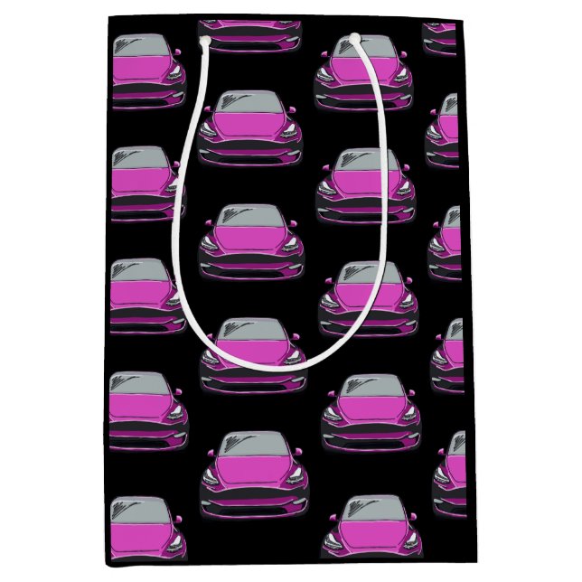 Sac Cadeau Moyen Voiture VUS Pink Electric Arrière - plan noir (Devant)