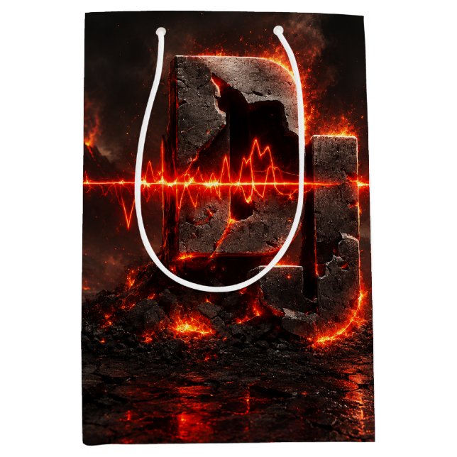 Sac Cadeau Moyen Volcanic Pulse DJ (Devant)