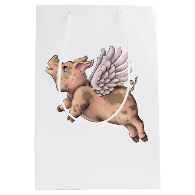 Sac Cadeau Moyen Voler des cochons (Devant)