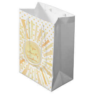Sac Cadeau Moyen Vous Êtes Mes Pois Sunshine Blanc Orange Jaune