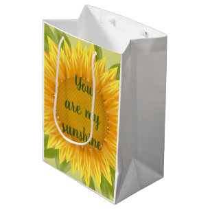 Sac Cadeau Moyen Vous êtes mon Sunshine Sunflower Citation d'art