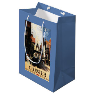 Sac Cadeau Moyen Vue de rue avec le rail d'horloge de couples et de