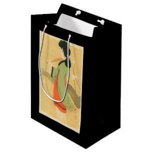 Sac Cadeau Moyen Vue d'une femme japonaise dans ParisParis, France