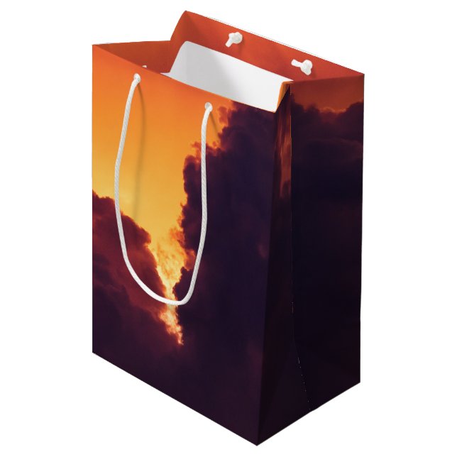 Sac Cadeau Moyen w par temps (Devant Angle)