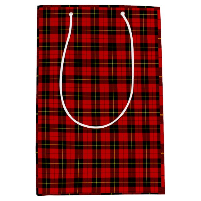 Sac Cadeau Moyen Wallace Red Tartan (Devant)