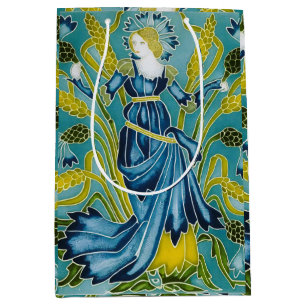 Sac Cadeau Moyen Walter Crane Blue Cornflower Arts and Crafts