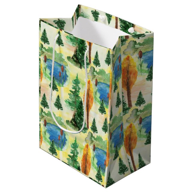 Sac Cadeau Moyen Watercolor (Devant Angle)