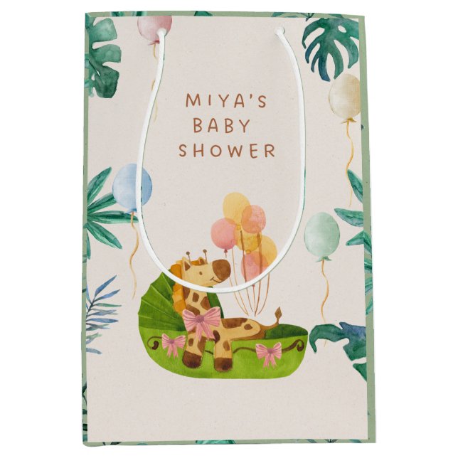 Sac Cadeau Moyen Watercolor Jungle Theme Party bags  (Devant)