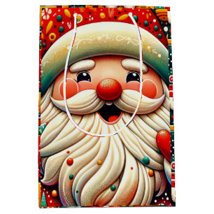Sac Cadeau Moyen Weihnachtsmann Papai Noel Baba Saint Nicholas Kris