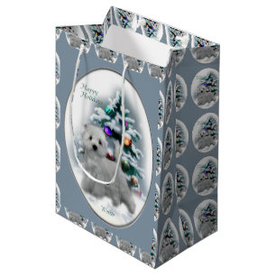 Sac Cadeau Moyen West Highland White Terrier Noël