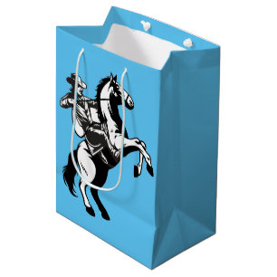 Sac Cadeau Moyen Western Rodeo Southern Ranch Cowboy sur cheval