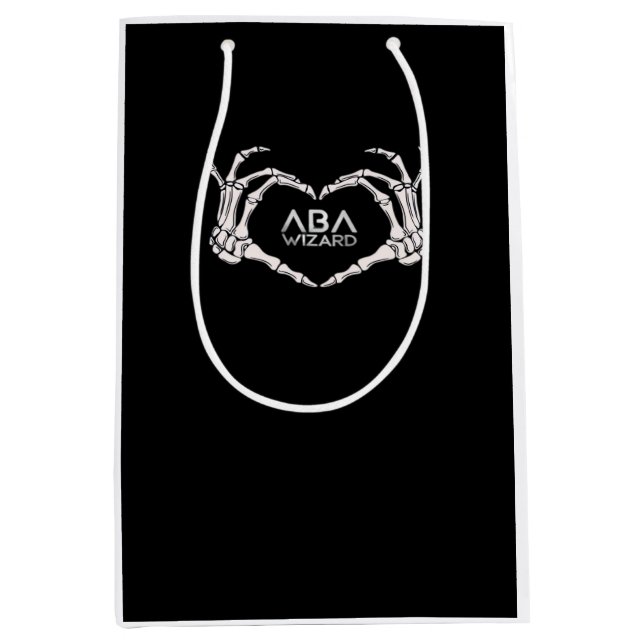 Sac Cadeau Moyen Wizard Classic - Skeleton Hands Heart (Devant)