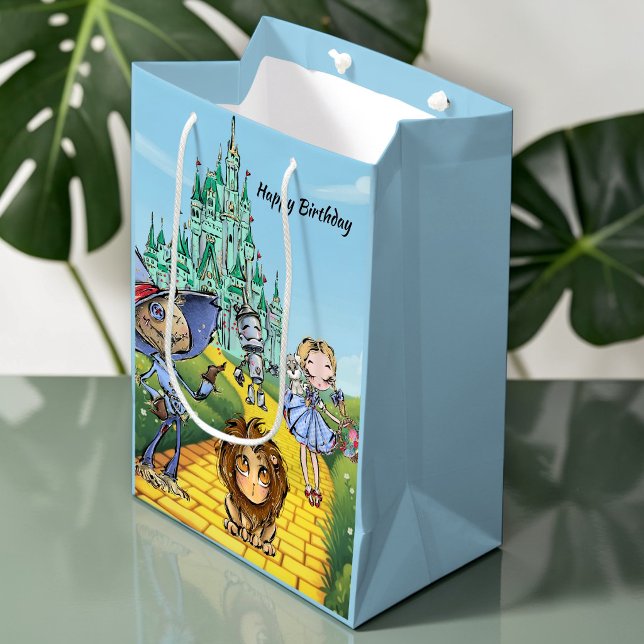 Sac Cadeau Moyen Wizard Of Oz Yellow Brick Road Birthday Gift Bag (Créateur téléchargé)