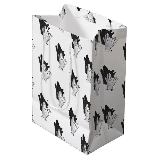 Sac Cadeau Moyen Wolf Silhouette (Devant Angle)