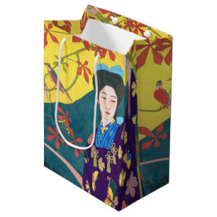 Sac Cadeau Moyen Woman in the Flower Garden, Goyō Hashiguchi