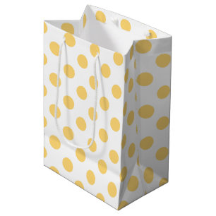 Sac Cadeau Moyen Yellow polkadots