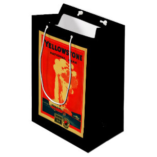 Sac Cadeau Moyen Yellowstone, vieille affiche fidèle de la
