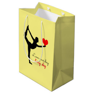 Sac Cadeau Moyen Yoga Coeur & Aimer votre journée, Tous les jours