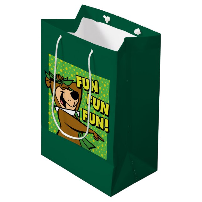 Sac Cadeau Moyen Yogi Bear Fun Amusant (Devant Angle)