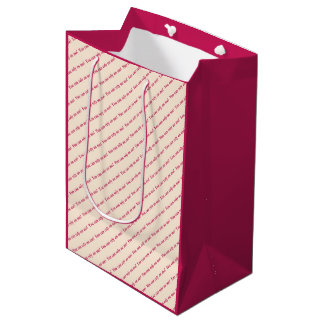 Sac Cadeau Moyen You Can Rely on Me Minimal Pattern & Quote Design